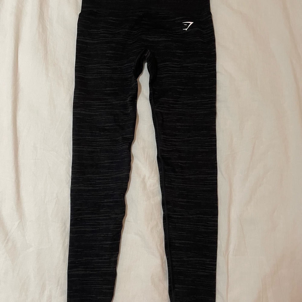 Gymshark Black Space-Dye Seamless Leggings - Picture 1 of 3